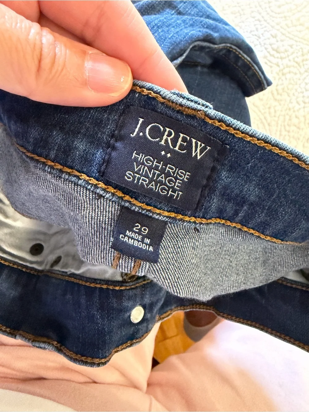 J. Crew Straight-Leg Button-Fly Jeans in Medium Blue Denim
